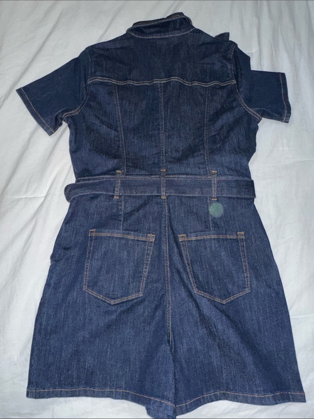 Nine West Dark Blue Denim Utility Romper - Picture 5 of 5